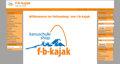 Desktop Screenshot of f-b-kajakshop.de