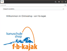 Tablet Screenshot of f-b-kajakshop.de